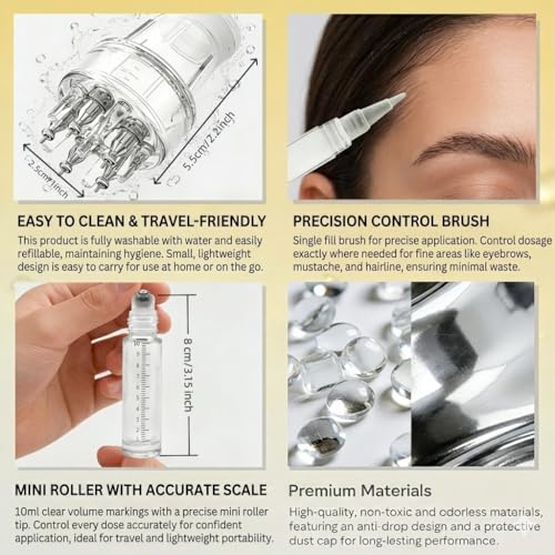 Minoxidil Applicator Kit - 7-in-1 Tool Set for Hair & Beard Care