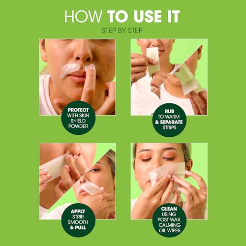 Nad's Facial Wax Strips - Hypoallergenic, Fragrance-Free, 48 Count