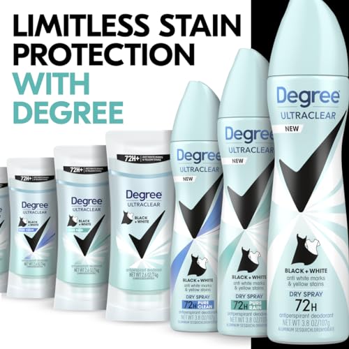Degree UltraClear Black+White Antiperspirant Deodorant for Women, 4-Pack