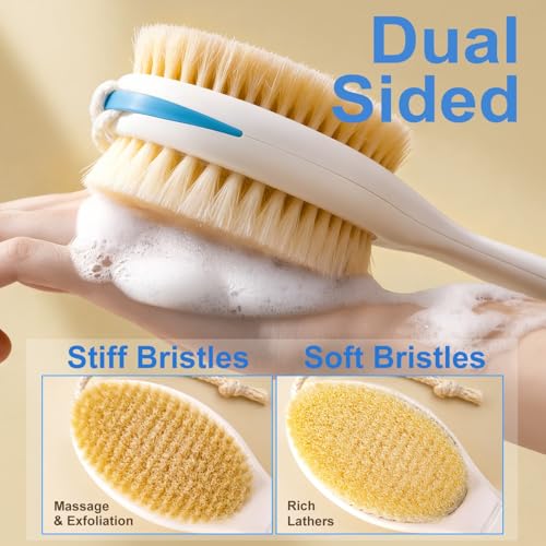 Extendable Back Scrubber - 17.5" to 31.9" Dual-Sided Brush