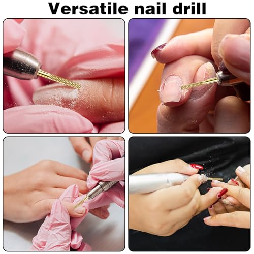 HINGTAI 3-Piece Carbide Cuticle Drill Bits for Electric Nail Files