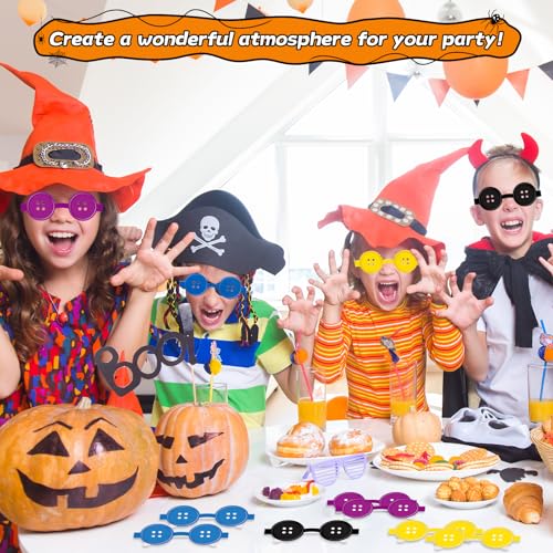32 Pcs Button Eyes Paper Glasses - Fun Novelty Party Props