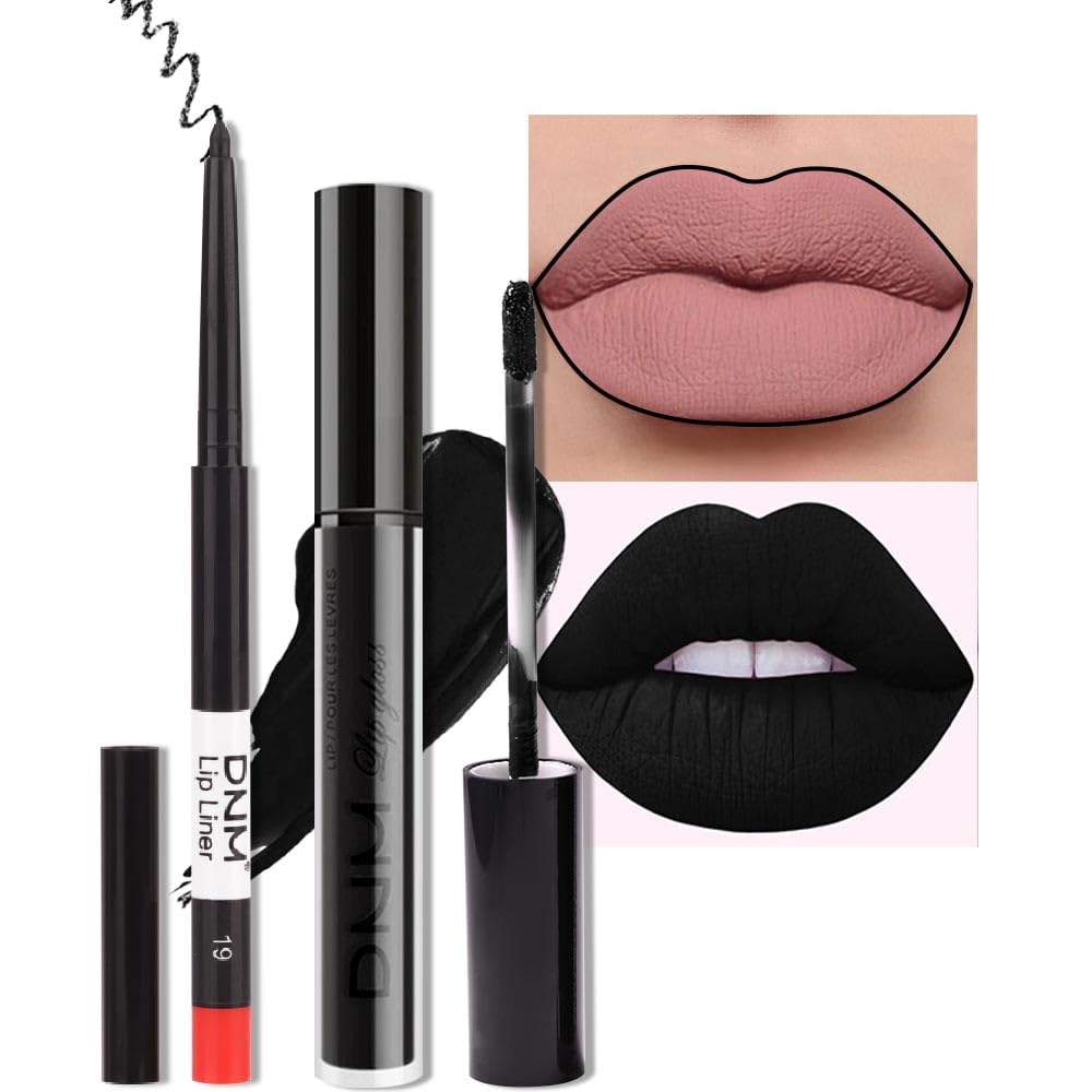Medium Brown Beige Lip Liner & Matte Lipstick Set - Vegan, Long-Lasting, Waterproof | 2 Pcs