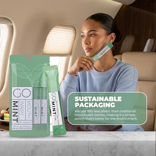 Exershield GO Travel Mouthwash - Alcohol-Free Mint Pack (5 Pks)