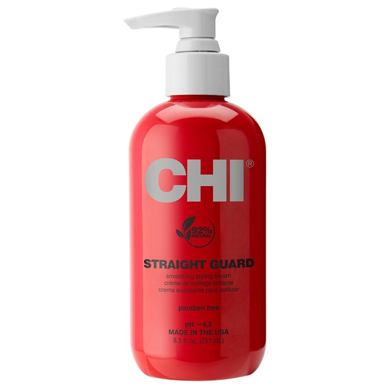 CHI Straight Guard Smoothing Styling Cream - Frizz Control & Lightweight Formula for All Hair Types | 8.5 Oz