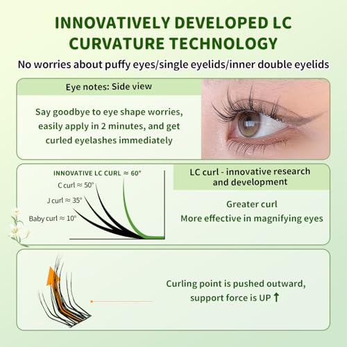 DIY Eyelash Extension Kit with Glue & Remover - LC Curl 10-12mm