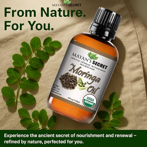 Mayan's Secret Organic Moringa Seed Oil – 100% Pure Cold-Pressed Face & Hair Oil