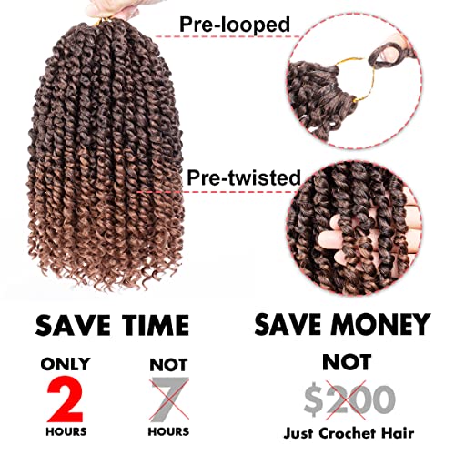 Leeven Passion Twist Crochet Hair T30# 10 Inch - Pack of 8