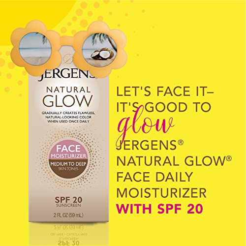 Jergens Natural Glow Self Tanner with SPF 20 for Face - 2 oz