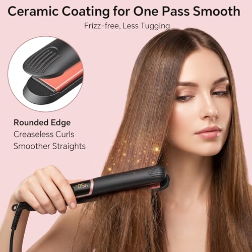 YEGUBEGU 2-in-1 Ceramic Hair Straightener & Curler