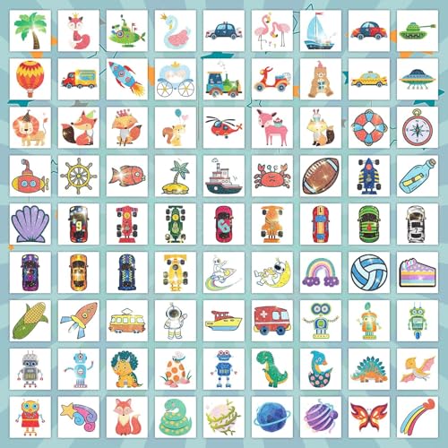 EMOME Glitter Tattoos for Kids - 204 Sheets, Waterproof & Safe Party Favors