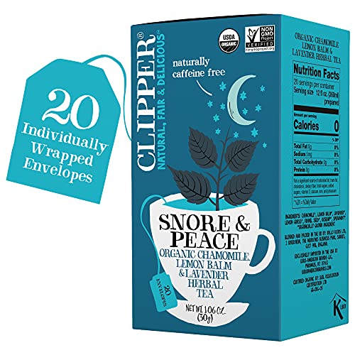 Clipper Snore & Peace Herbal Tea - 1.06 Ounce Relaxation Blend