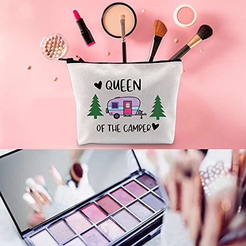 Queen Of Camper Makeup Bag - Multifunctional Zipper Pouch for Women