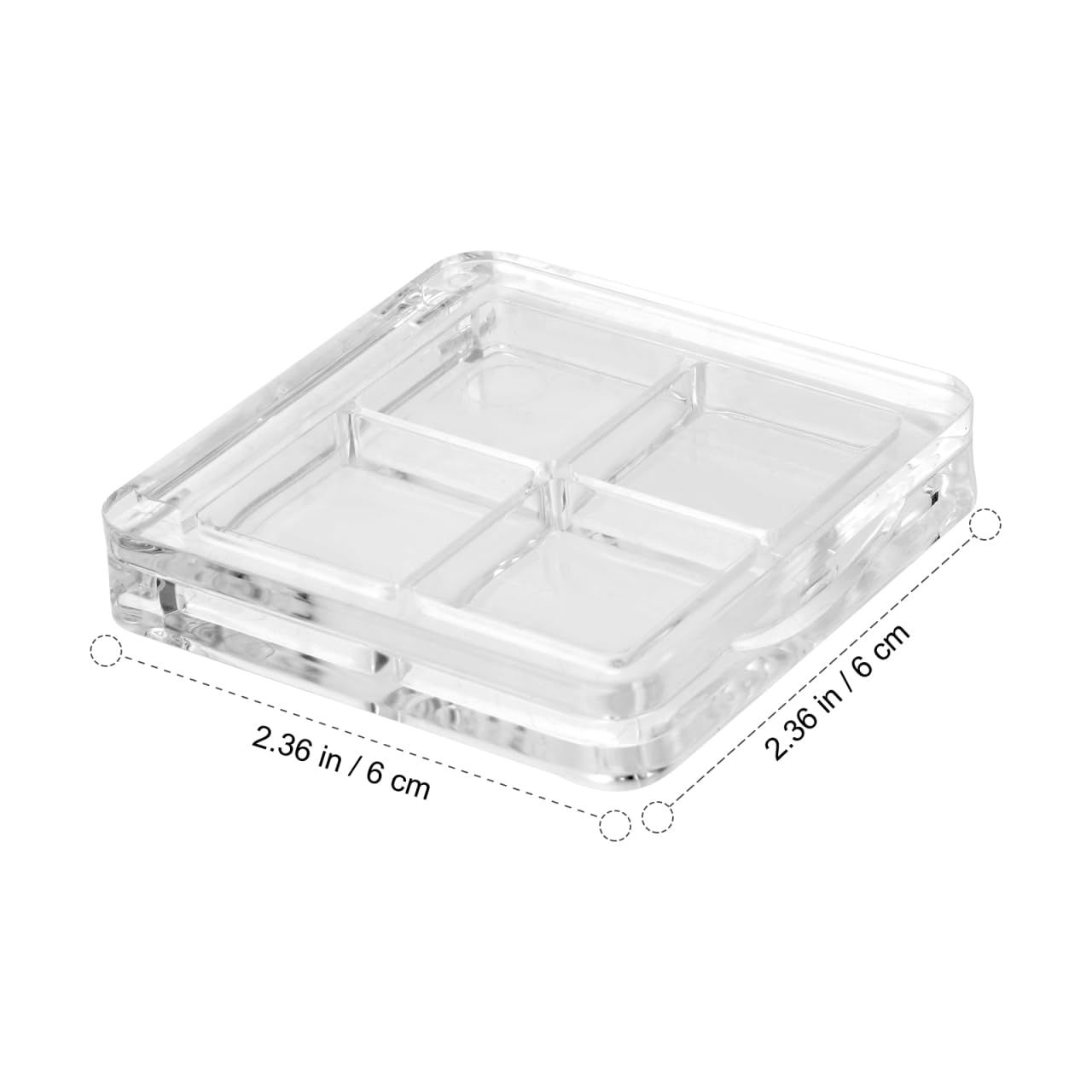Empty Lipstick Palette - 4-Grid Refillable Depotting Case for Lipstick, Eyeshadow & Blush | Clear DIY Makeup Organizer for Women