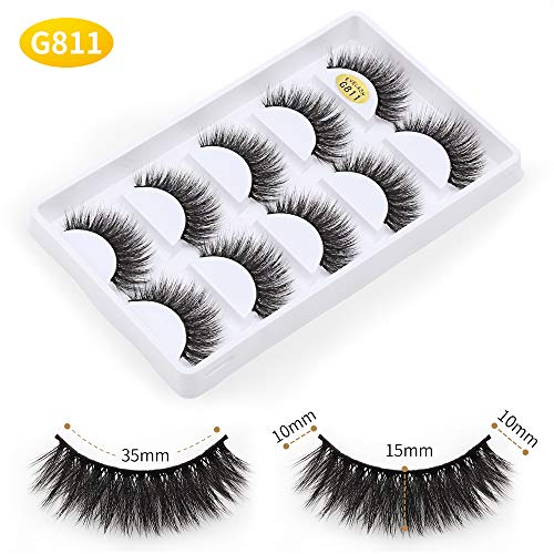 Vayator G811 10 Pairs 3D Mink False Eyelashes Natural Dramatic Volume Makeup