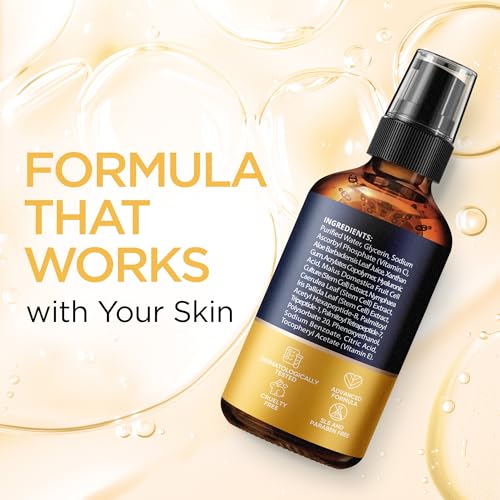 Vitamin C Serum with Hyaluronic Acid & Stem Cells - 2 Oz Anti-Aging Face Serum