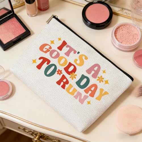 Running Makeup Bag for Runners Women - Gift for Marathon Lovers, Sport Accessories for Her, JEFBFBWE