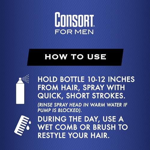 Consort Unscented 8oz Hair Spray - Non-Aerosol X-Hold Pump 2 Pack