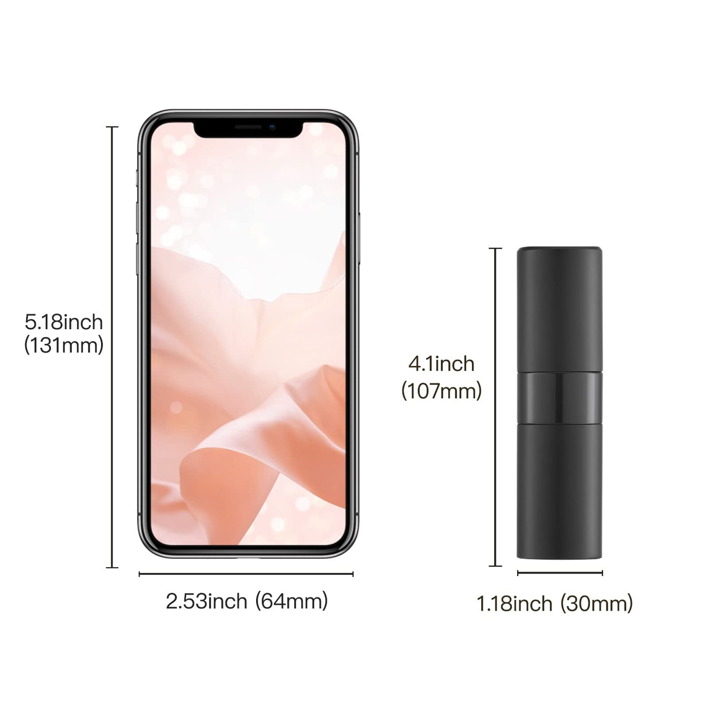 owlyee 20ML Perfume Atomizer, Travel Cologne Spray Bottle, Mini Empty Sprayer Dispenser (Black,4PCS)
