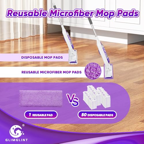 GLIMGLINT Reusable Microfiber Mop Pads for 13-15 Inch Spray Mops, 16 Pack