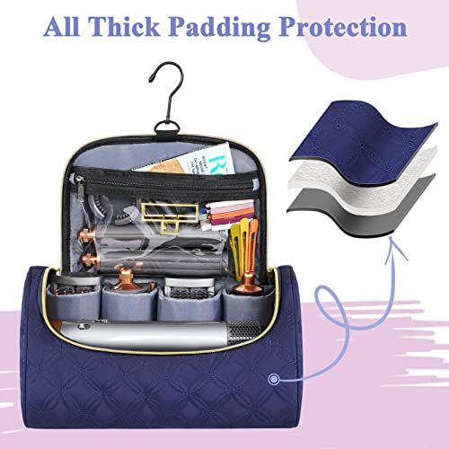Mancro Padded Travel Case for Dyson Airwrap & Shark FlexStyle, Blue