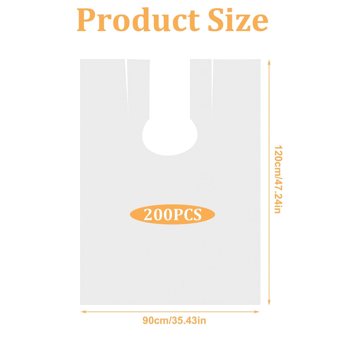 200 Pcs Disposable Salon Cape, 47 x 35 Inch Waterproof Shampoo Cape, Clear Plastic Barber Shampoo Capes, for Hair Stylist Dye Cutting Coloring Perming Beauty Salon