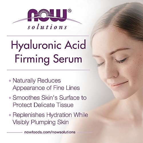 NOW Foods Hyaluronic Acid Firming Serum - Anti-Aging Face Treatment (1 oz)