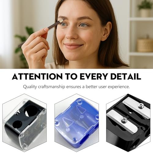 5-Pack Dual Hole Cosmetic Pencil Sharpeners for Lip & Eyeliner
