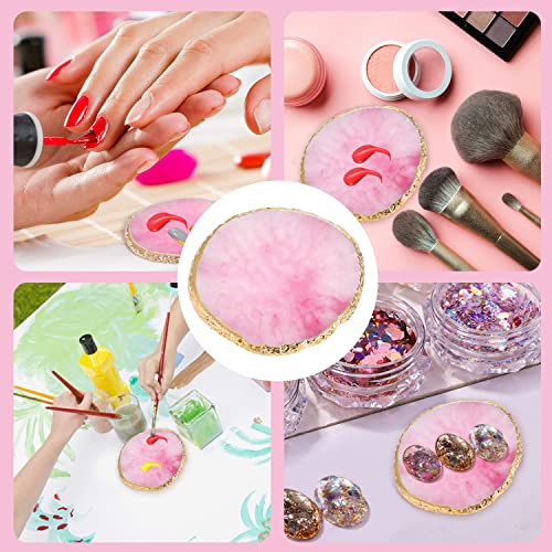 BESARME 6-Piece Resin Nail Art Palette Set with 5 Brushes