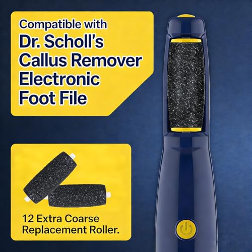 12 Extra Coarse Replacement Rollers for Amope & Dr Scholl's Foot File