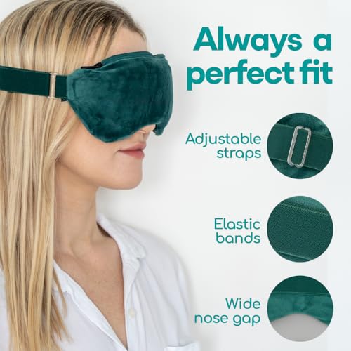 Medi Grade Heated Eye Mask for Dry Eyes - Reusable Hot & Cold Compress