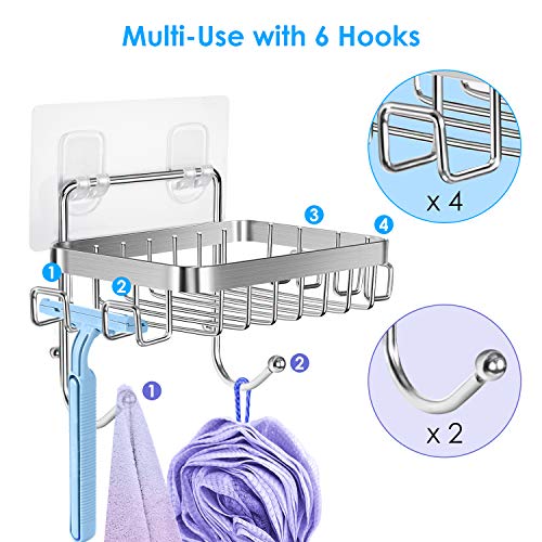 ODesign Wall-Mounted Soap Holder with 6 Hooks – Stainless Steel
