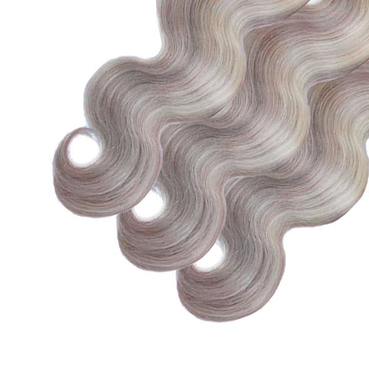 Aonbamds PGrey/613 Body Wave Hair Bundles - 26 Inch, 3 Pack