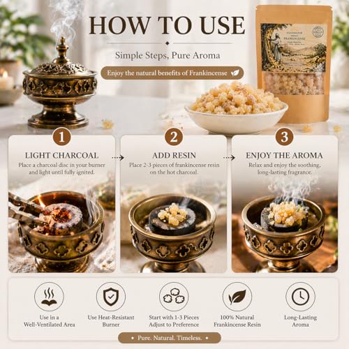 Premium Somali Frankincense Resin Tears for Aromatherapy & Meditation - 30g & 130g