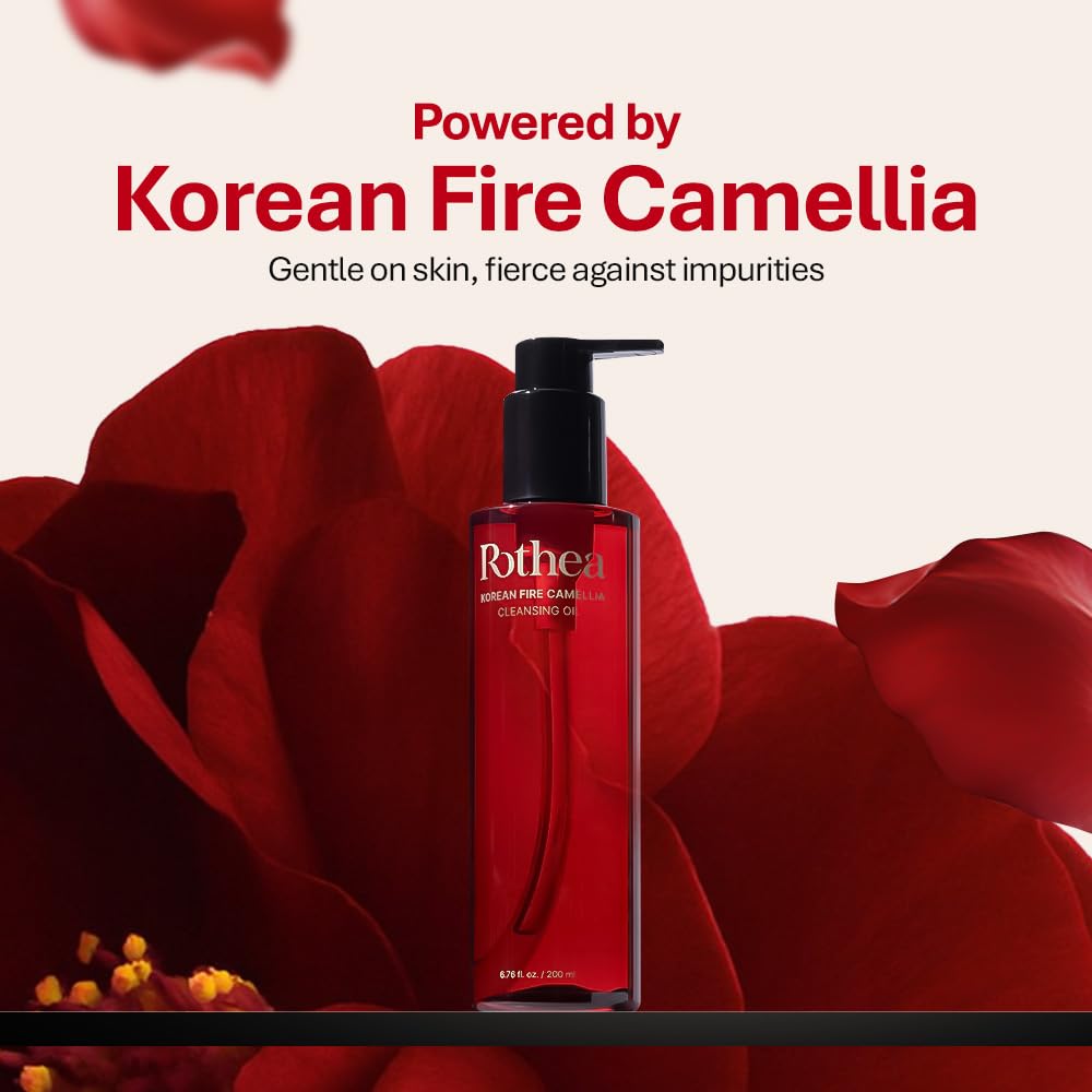 Korean Fire Camellia Cleansing Oil - Gentle Makeup Remover & Blackhead Eliminator | 6.76 fl oz / 200ml