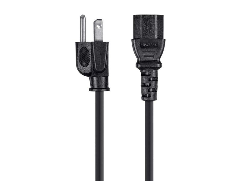 Monoprice 105294 15ft 14AWG Power Cord Cable w/ 3 Conductor PC Power Connector Socket, 15A (NEMA 5-15P to IEC-320-C13) Black
