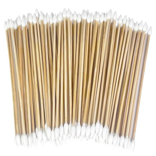 200 pcs Double Pointed Tips Gun Cleaning Swabs FSC Bamboo Stick - Precision, Eco-Friendly