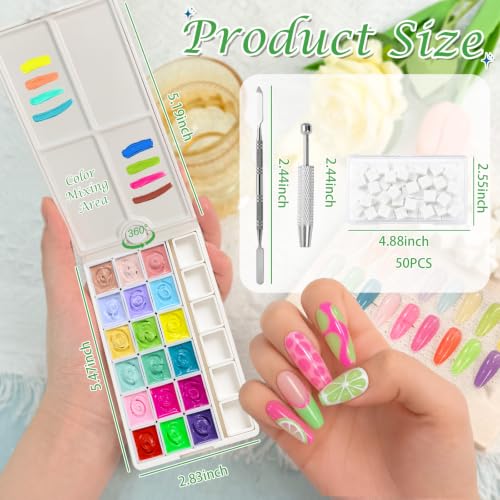 18-Color Gradient Gel Nail Polish Palette Kit for Ombre Nail Art