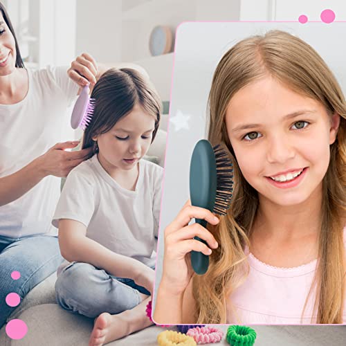 Sawysine 14-Piece Mini Detangler Hair Brush Set with Gentle Bristles, Classic Colors