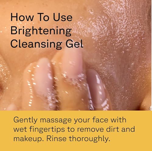 Acure Brightening Cleansing Gel - Vegan Facial Cleanser 4 fl oz