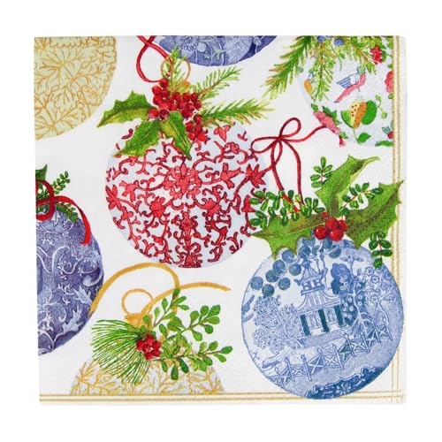 Caspari Triple-Ply Cocktail Napkins - 20 Eco-Friendly Designs