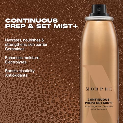 Morphe Mini Continuous Prep & Set Setting Spray - 1.3 oz Travel Size Mist