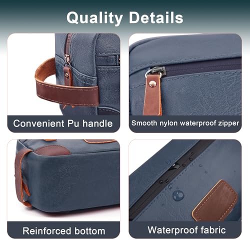 Wohlbege Men's Large Travel Toiletry Bag - Waterproof Bathroom Organizer