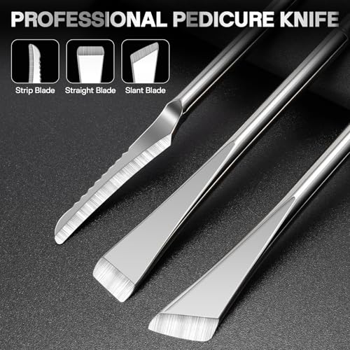 6PCS Ingrown Toenail Treatment Set with Leather Case - Professional Pedicure Tools