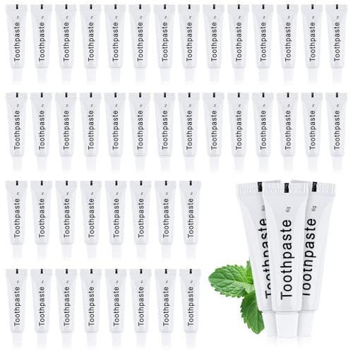 Travel Toothpaste Bulk - 100 Pack 6g Disposable Mini Tubes for Travel