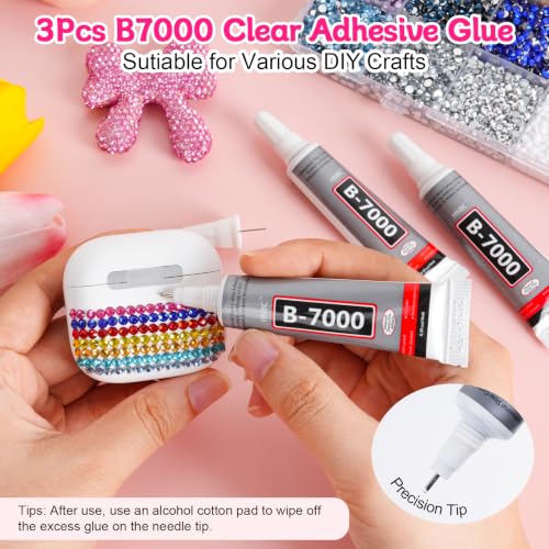 CANVALITE 24000Pcs Rhinestone Bedazzling Kit with Glue & Picker Pen