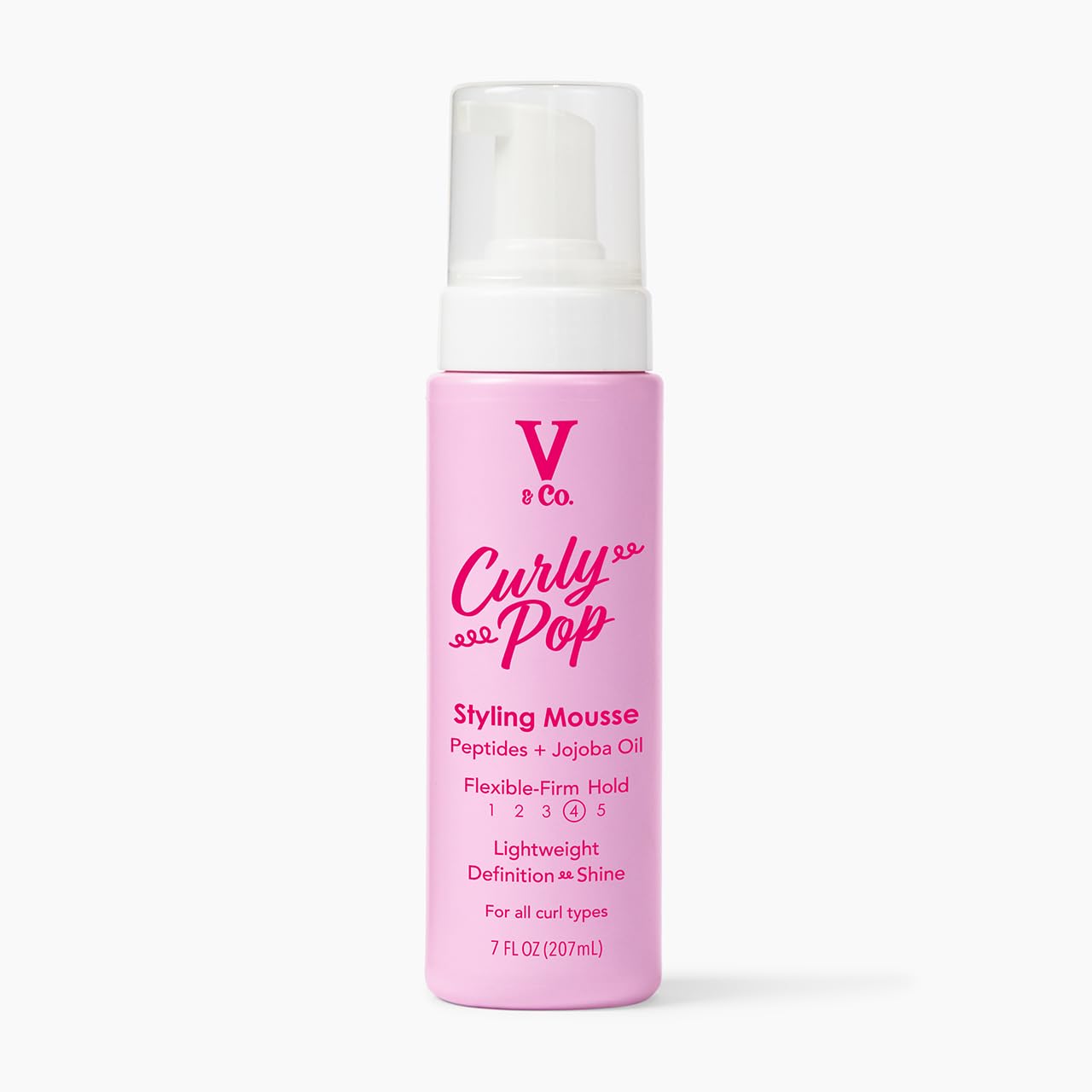 Curly Pop Curl Defining Mousse - Anti-Frizz Hair Care with Peptides & Jojoba Oil | 6 oz