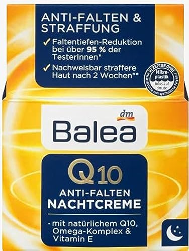 Volans Balea Q10 Anti-Wrinkle Night Cream 50ml - Skin Rejuvenating Face Moisturizer