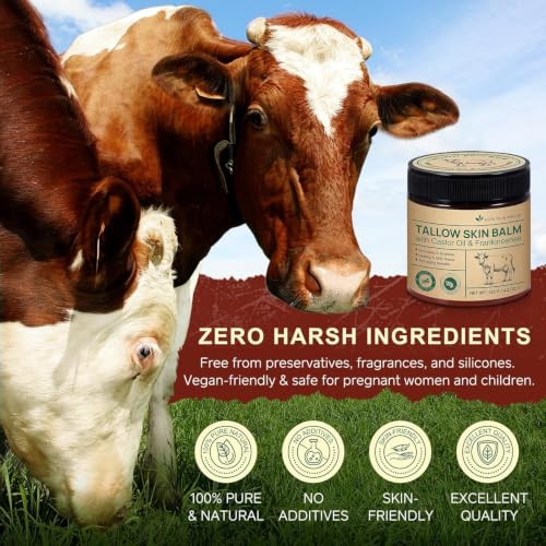Organic Beef Tallow Balm with Castor Oil & Frankincense - 120g