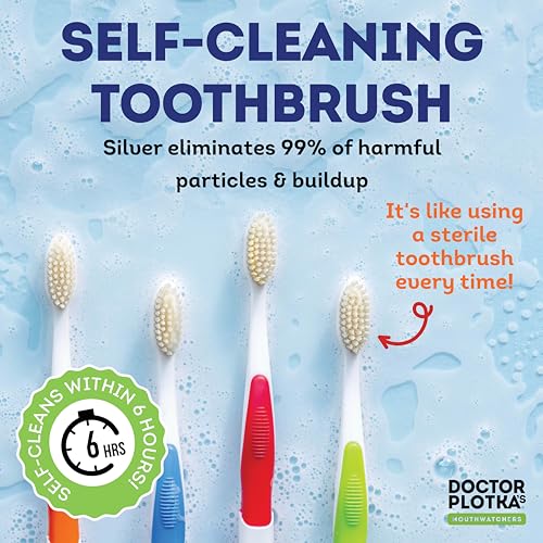 MOUTHWATCHERS Dr Plotka's Soft Bristle Flossing Toothbrush - Variety Pack for Sensitive Teeth